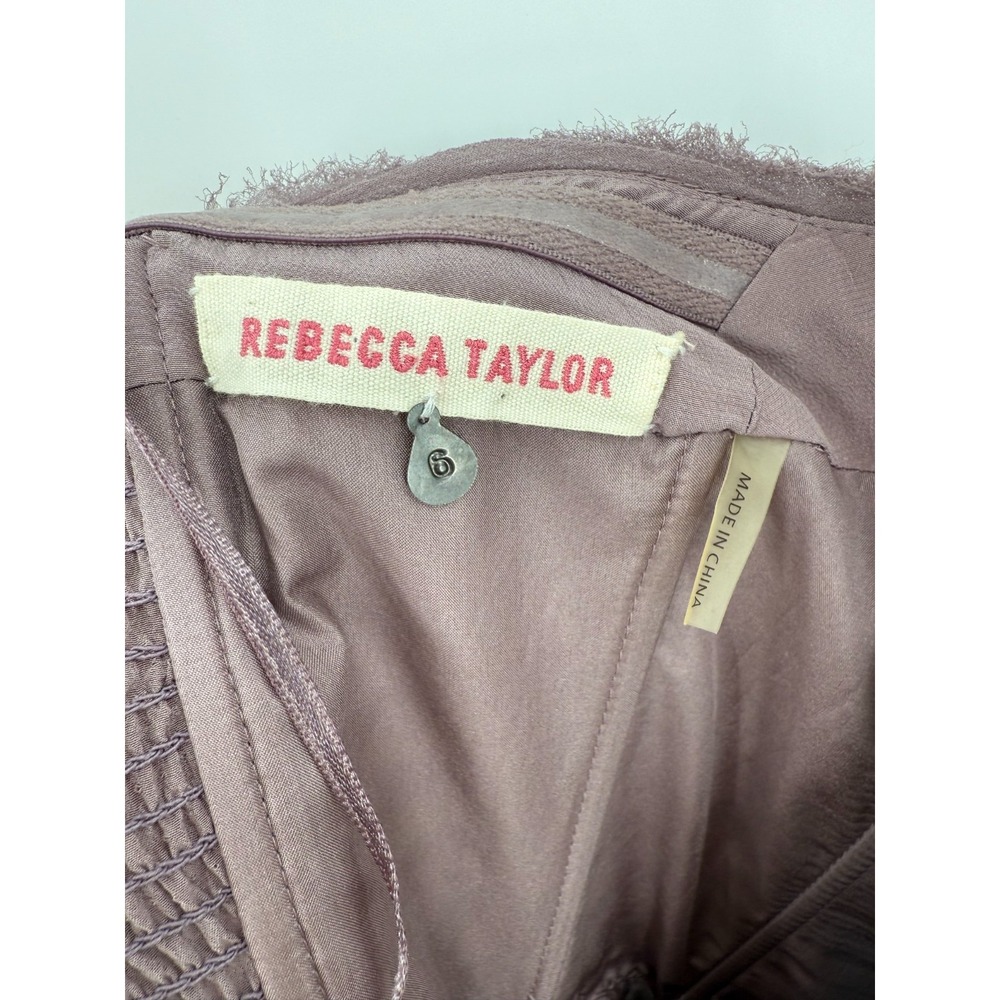 Rebecca Taylor Womens Purple Strapless Sweetheart Silk Dress Size 6 Coquette - Picture 10 of 16